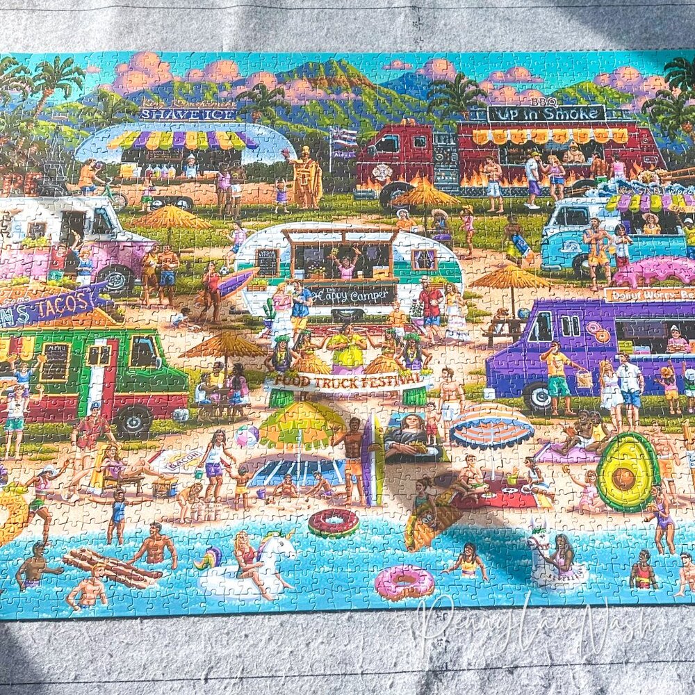 Buffalo Games Hawaiian Food Truck Festival 2000 Piece Jigsaw Puzzle - Picture 7 of 14
